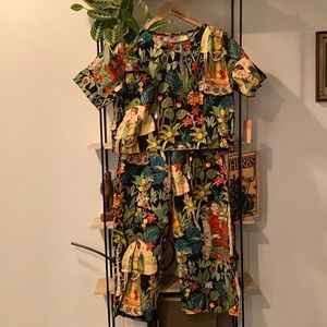 incredible frida kahlo matching set nwt jungle!